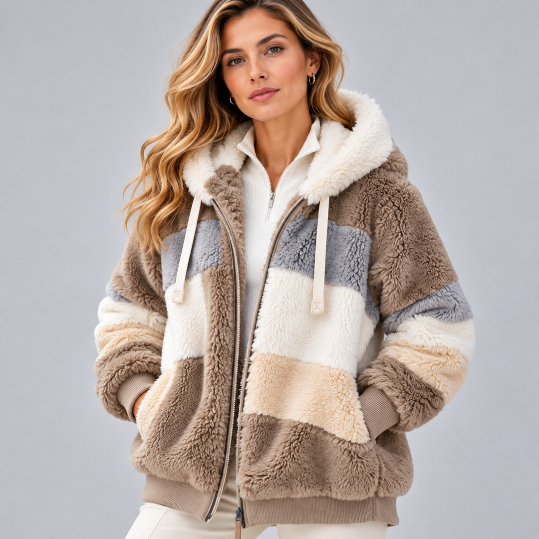 Mafalda | Chaqueta con Textura Suave y Capucha