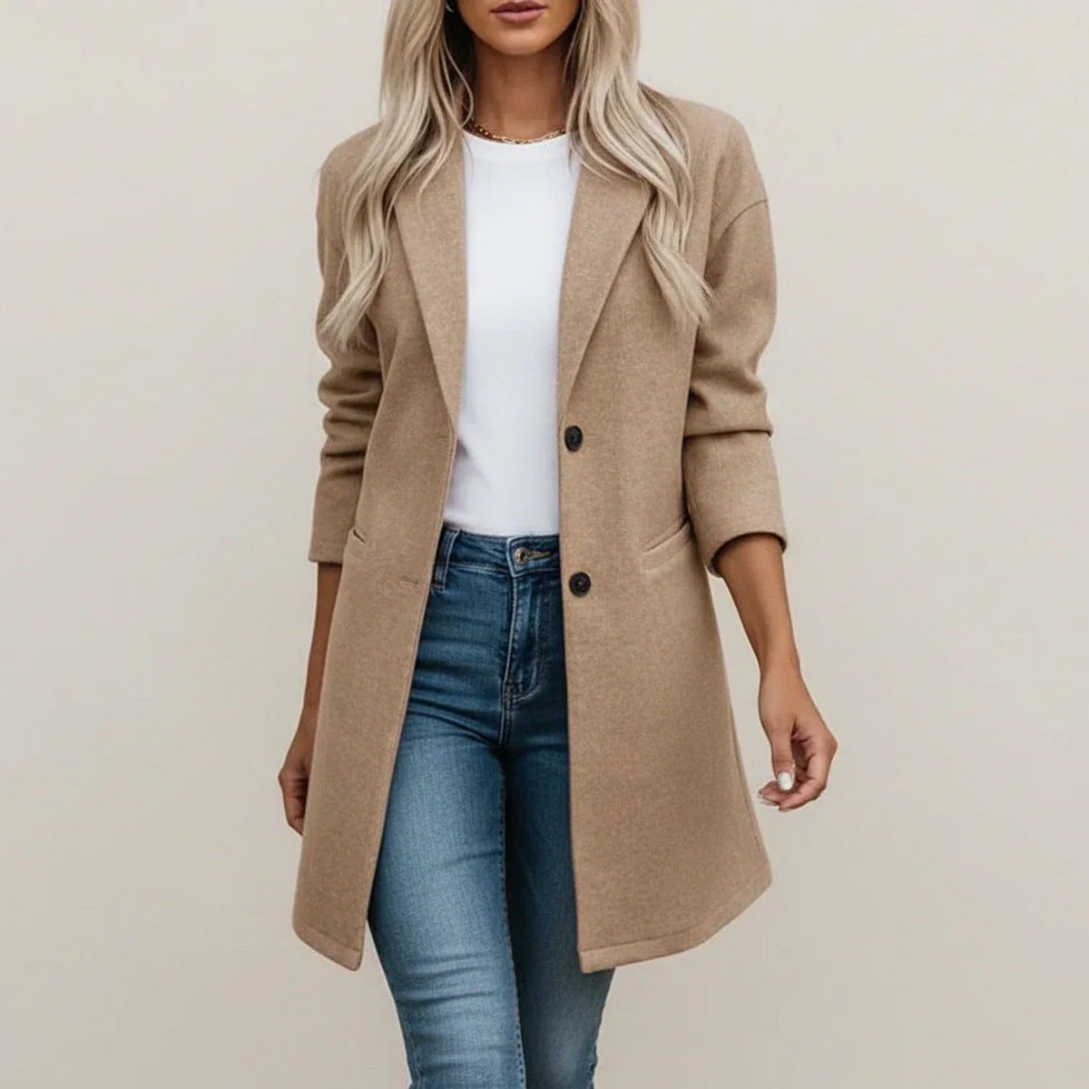 Leonas | Blazer con Solapas Anchas y Bolsillos