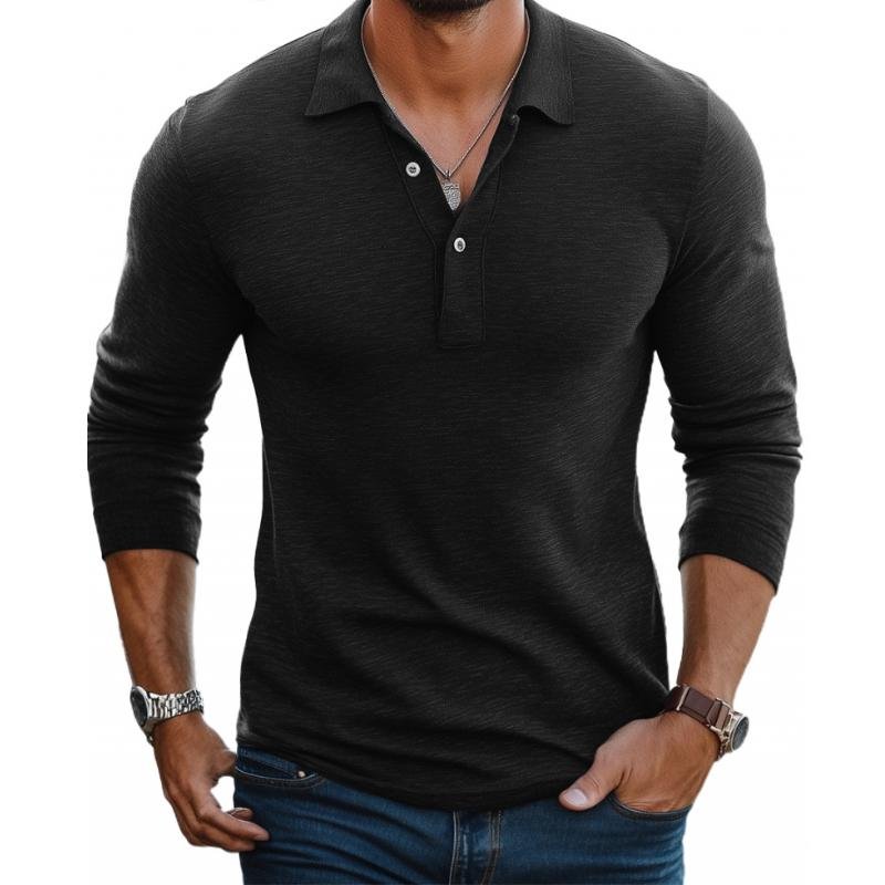 Pascal | Camisa Polo Slim Fit de Manga Larga