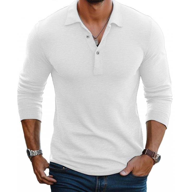 Pascal | Camisa Polo Slim Fit de Manga Larga