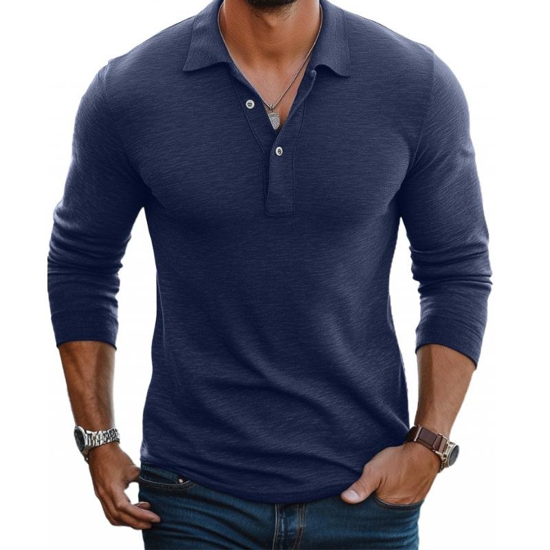 Pascal | Camisa Polo Slim Fit de Manga Larga