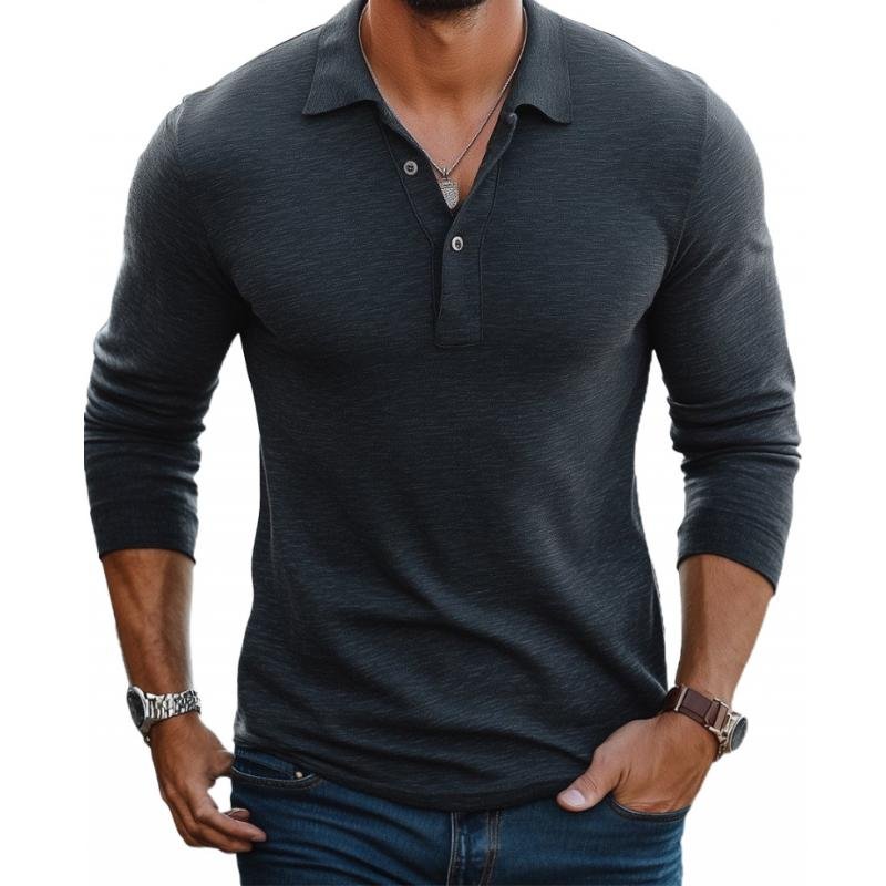 Pascal | Camisa Polo Slim Fit de Manga Larga