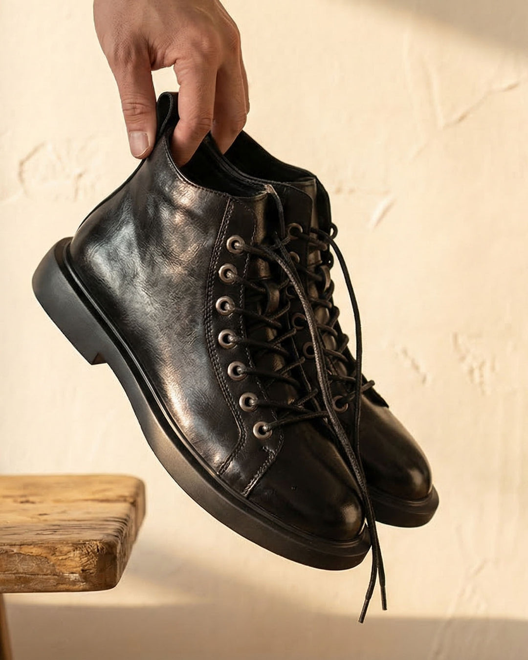 Kervens | Botines Con Diseño De Cordones Y Efecto Piel