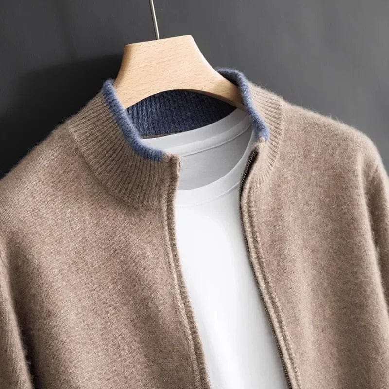 Corbin | Cárdigan De Punto Con Cuello Alto Y Cremallera Frontal