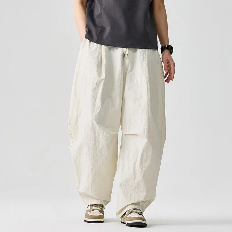 Kaio | Pantalón Holgado Pierna Ancha Cordón