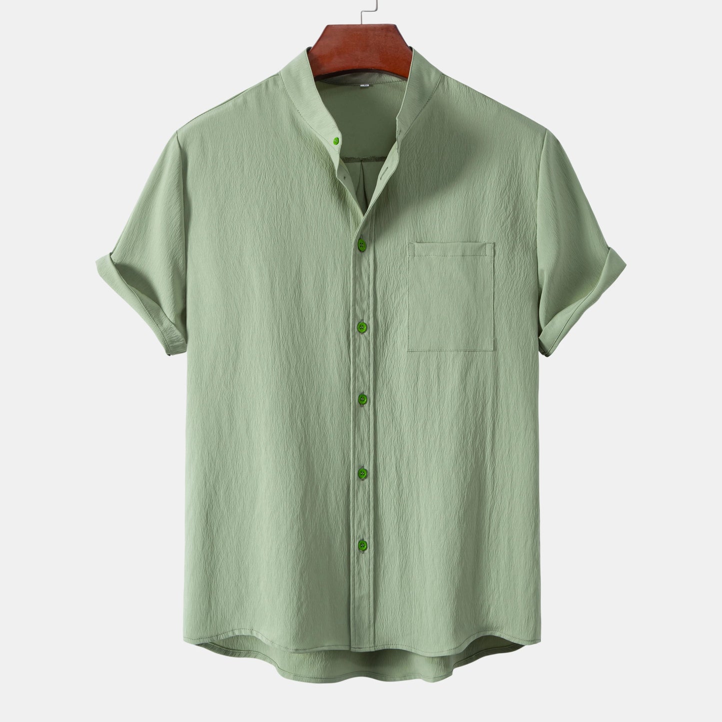 Madsen | Camisa Manga Corta Cuello Mao
