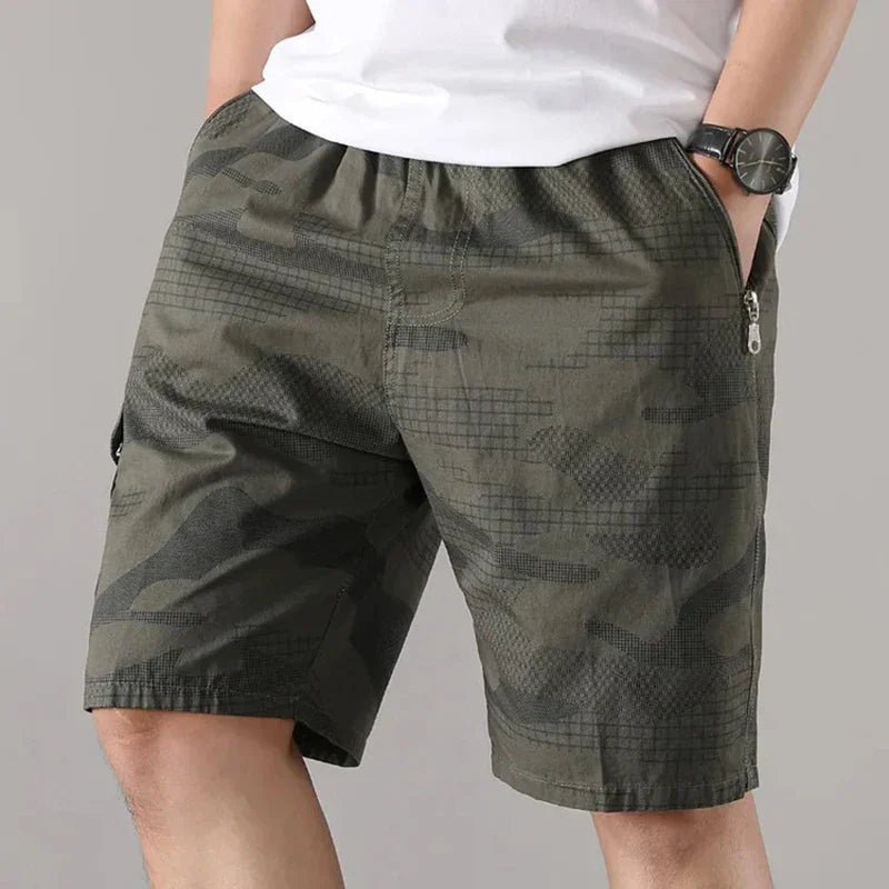 Jireh | Pantalones Cortos De Hombre Con Estampado De Camuflaje Hasta La Rodilla