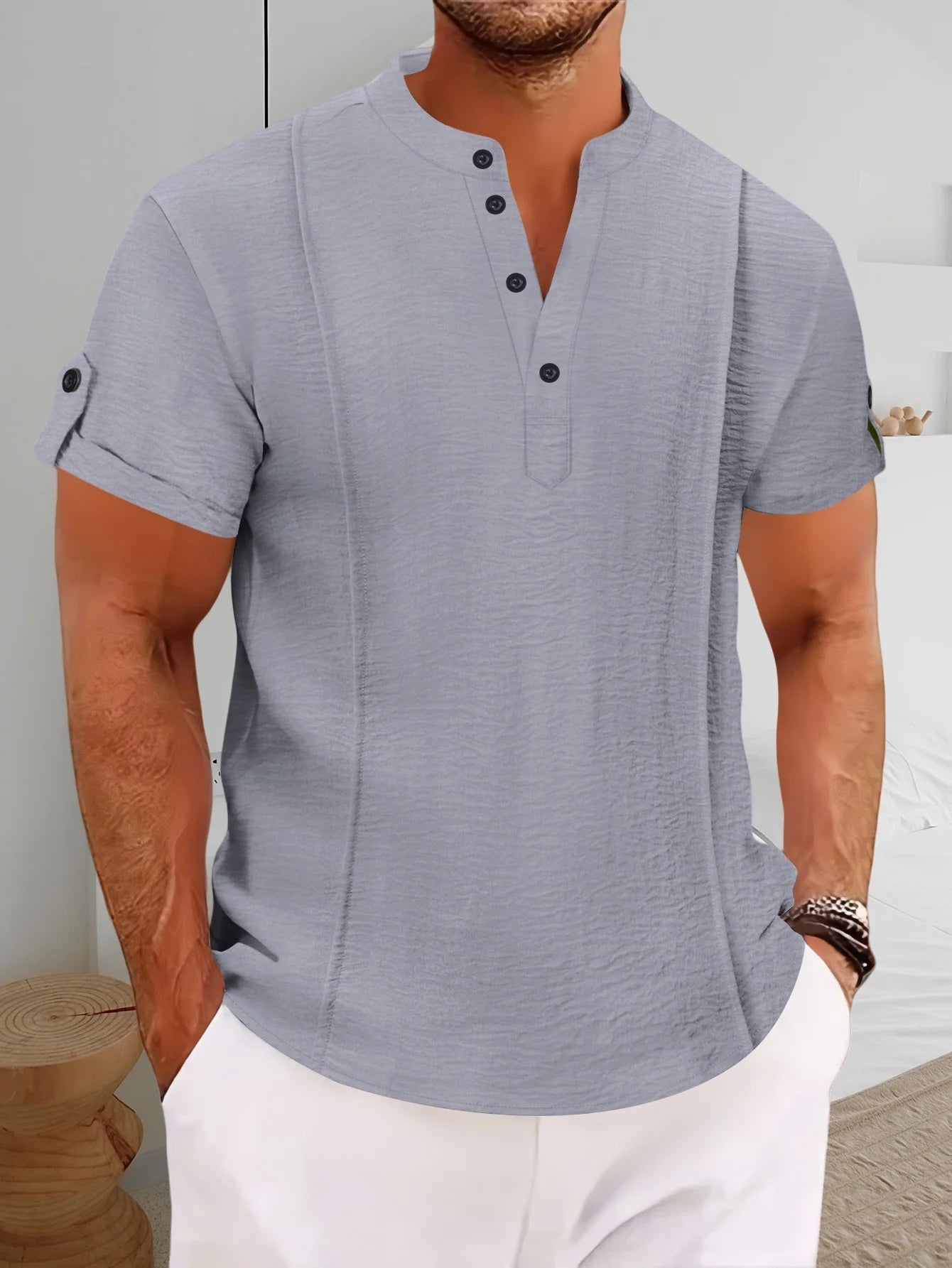 Joe | Camisa Texturizada De Manga Corta Con Botones