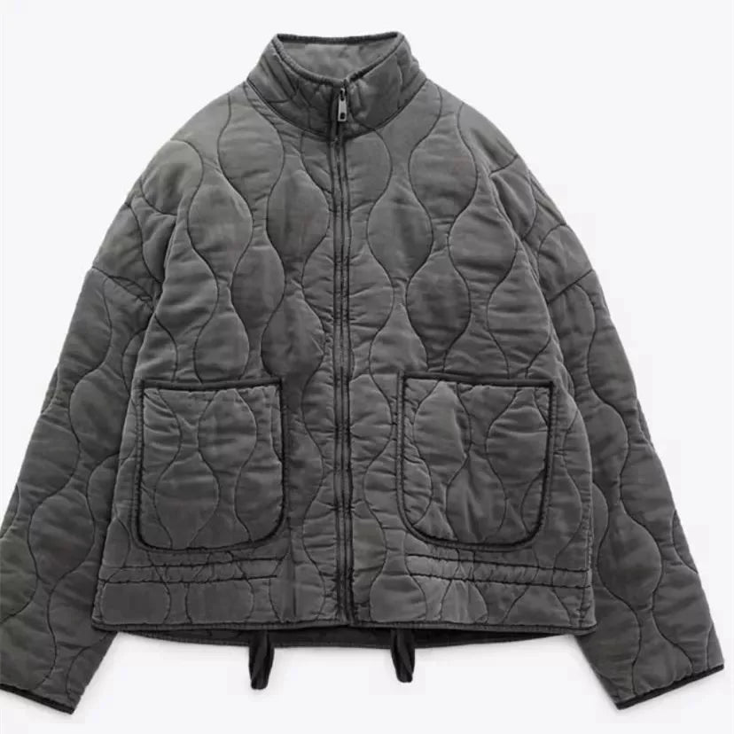 Pascale | Chaqueta Acolchada Con Cremallera Frontal Y Cuello Alto