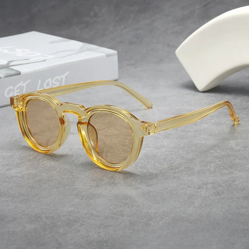 Spectralux - Gafas De Sol Redondas Montura Gruesa Carey