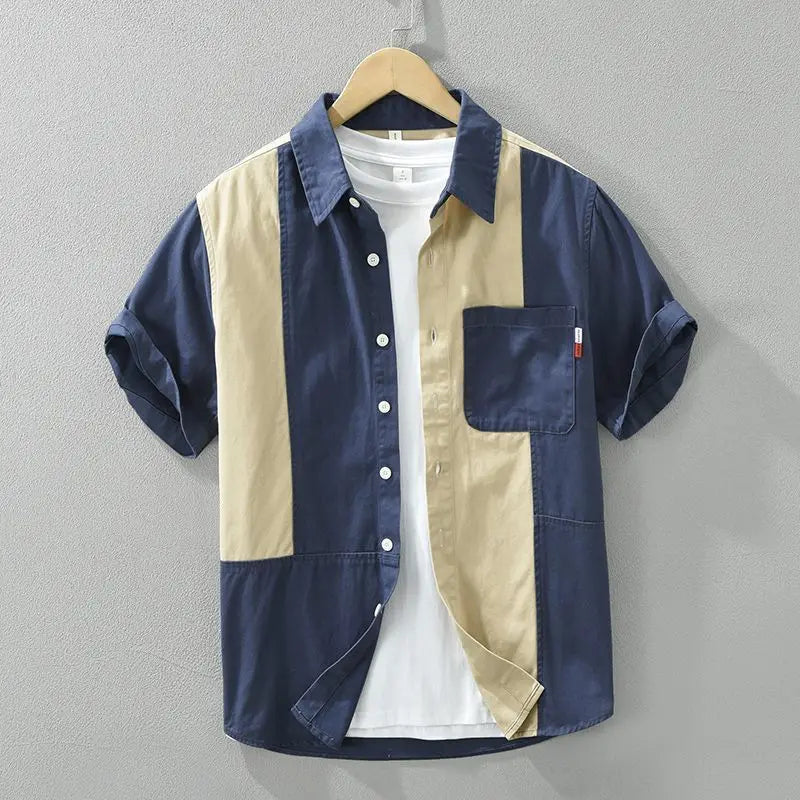 Biagio | Camisa Manga Corta Bloques Color Con Botones