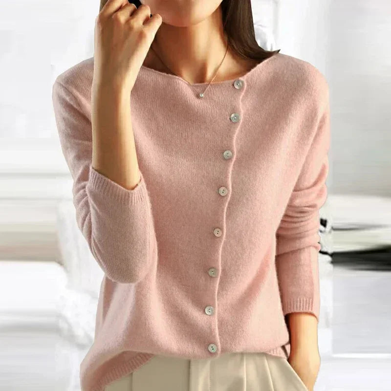 Wessels | Cardigan con Cuello Asimétrico y Botones
