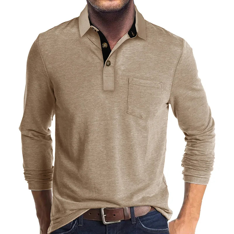 Wilfrido | Camisa Polo de Manga Larga Con Bolsillo
