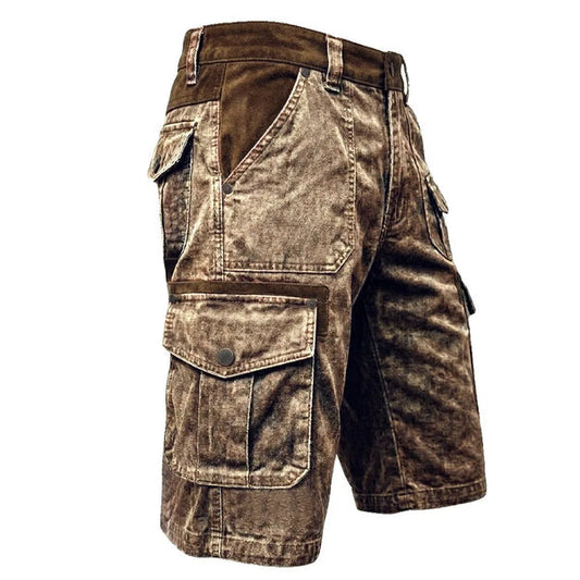 Luka | Pantalones Cortos Cargo Estilo Vaquero Con Múltiples Bolsillos