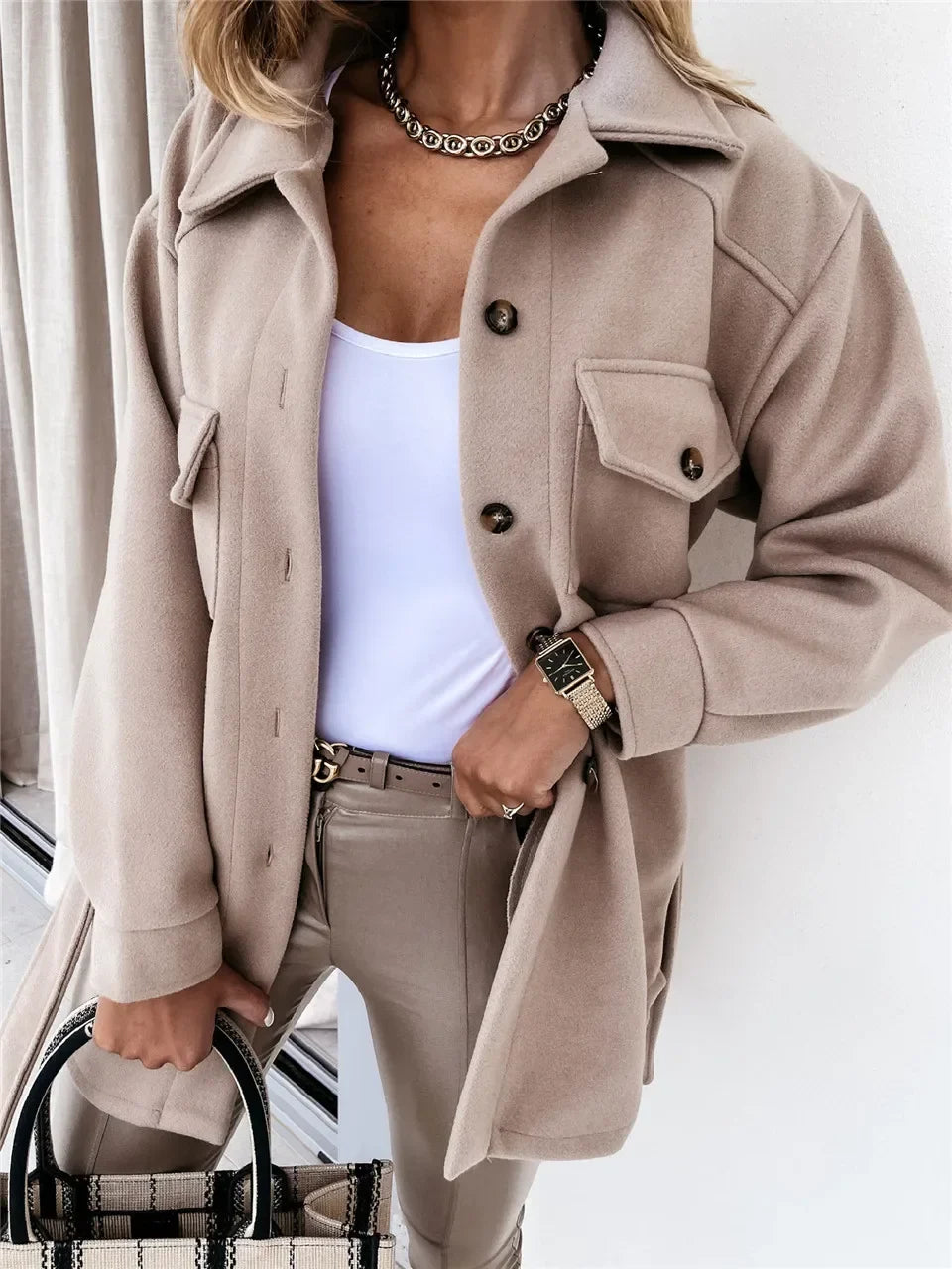 Vicky | Chaqueta Utilitaria Con Cierre Frontal De Botones