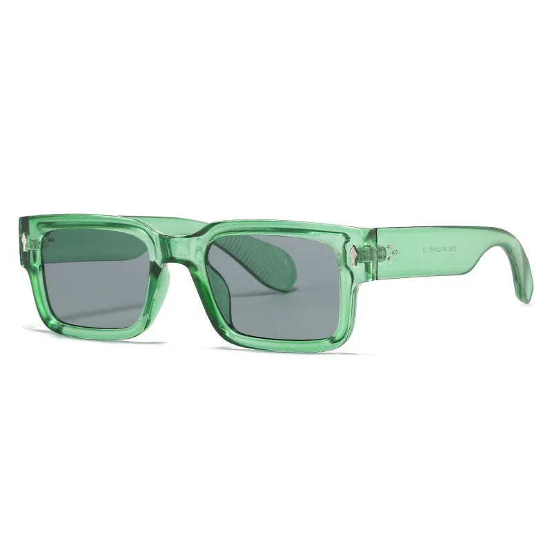 RetroLens - Gafas de sol unisex con Montura Cuadrada y Cristales Tintados en Verde