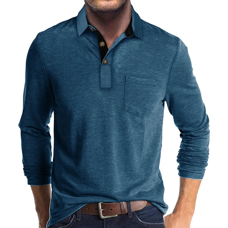 Wilfrido | Camisa Polo de Manga Larga Con Bolsillo