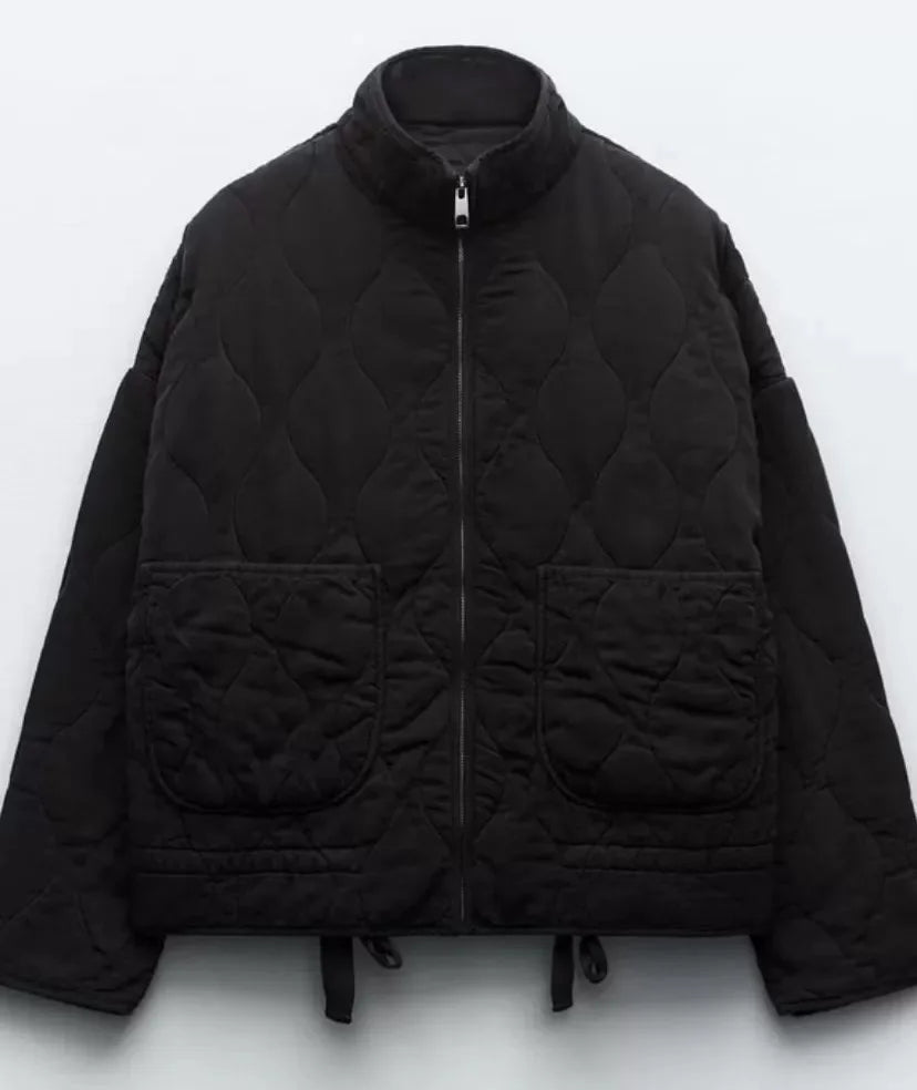 Pascale | Chaqueta Acolchada Con Cremallera Frontal Y Cuello Alto