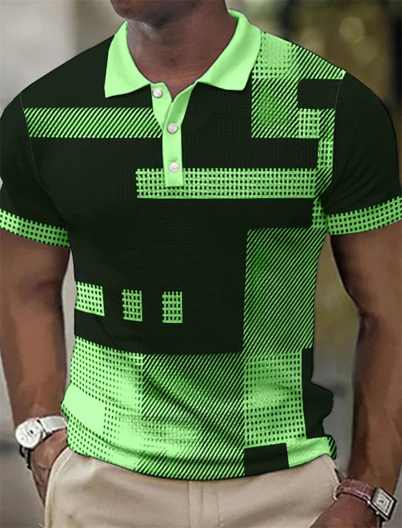 Delbert | Polo De Manga Corta Con Estampado Geométrico