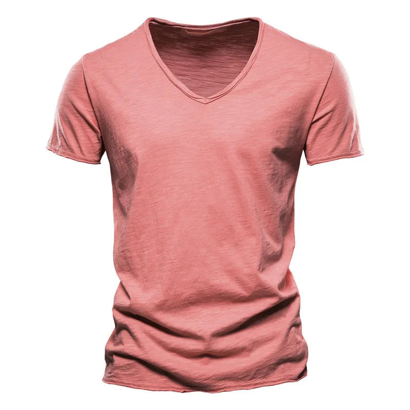 Tibor | Camiseta De Manga Corta Con Cuello en V Para Hombre