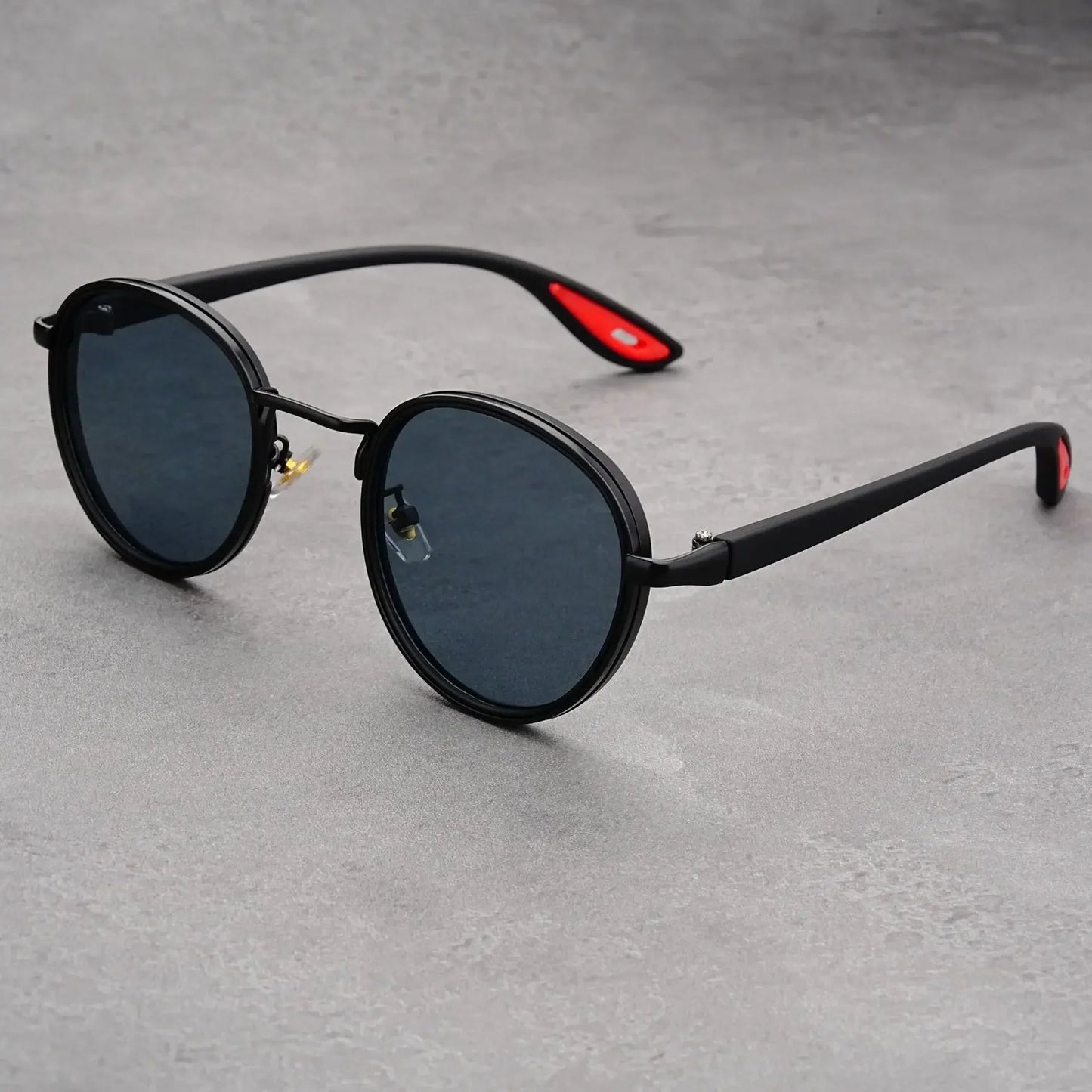 NoirGlow | Gafas Retro Redondas con Marco Doble Metálico