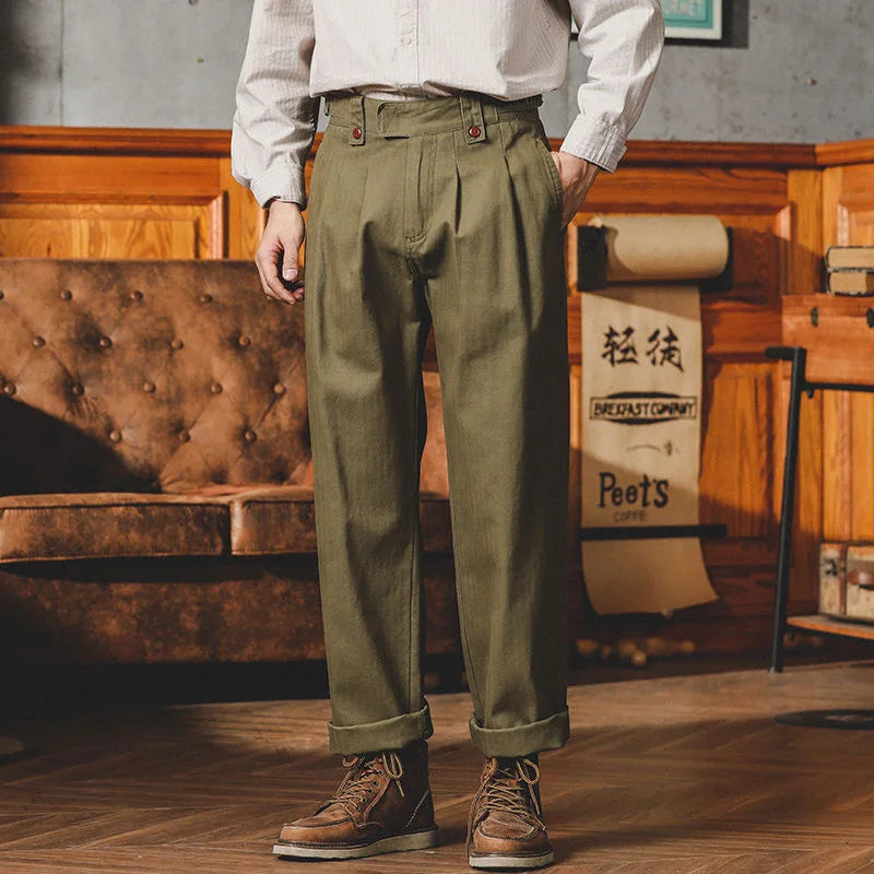 Inglis | Pantalón Recto Con Pinzas y Bolsillos