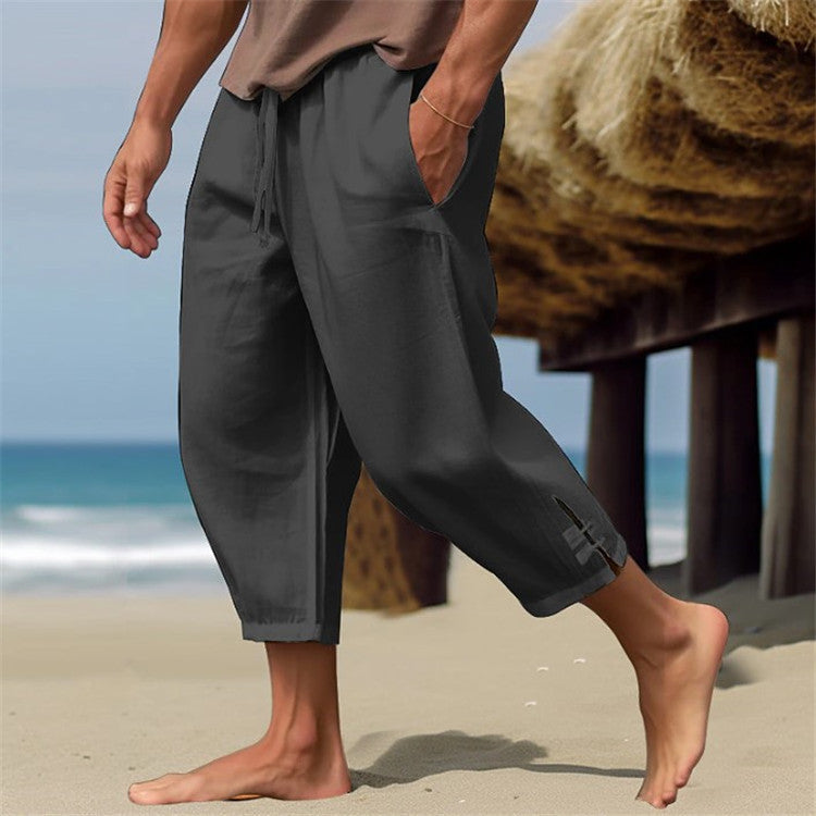 Erich | Pantalón Capri Hombre Lino Playa