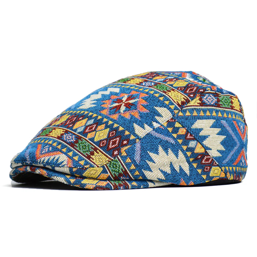 Juraj - Gorra Plana De Varios Paneles Con Estampado Geométrico