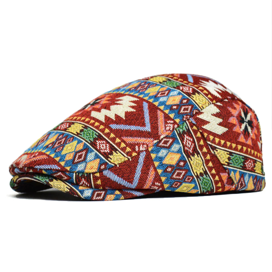 Juraj - Gorra Plana De Varios Paneles Con Estampado Geométrico