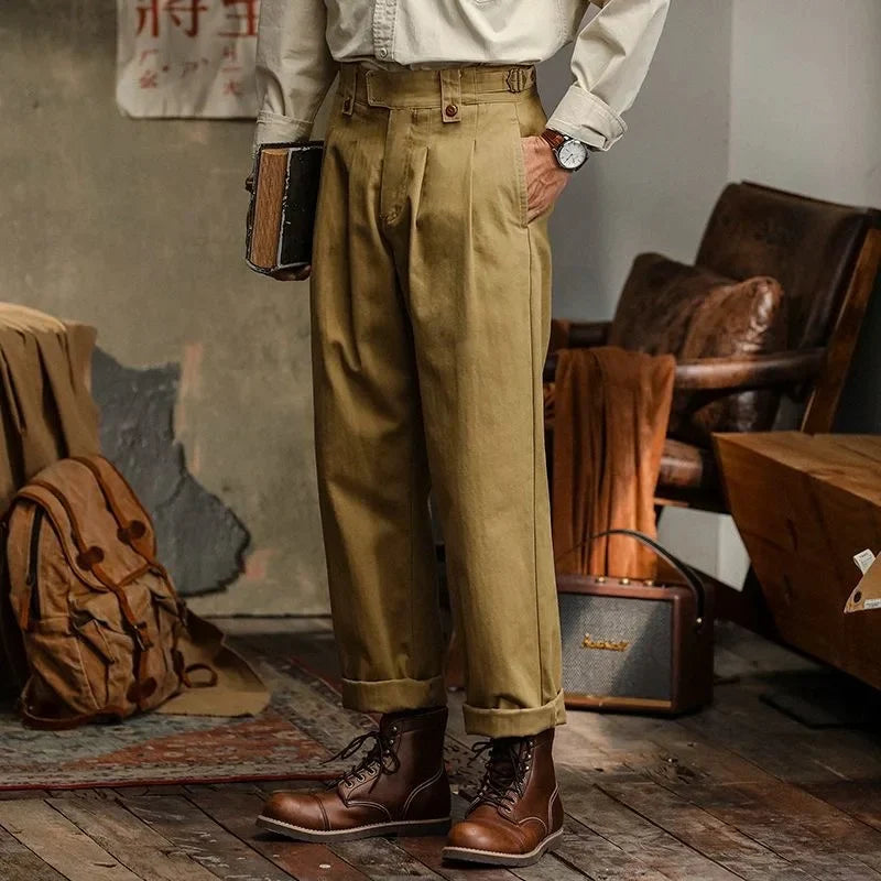 Inglis | Pantalón Recto Con Pinzas y Bolsillos