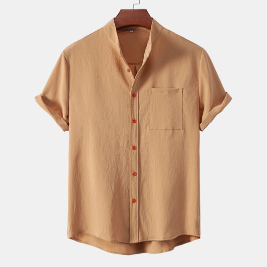 Madsen | Camisa Manga Corta Cuello Mao