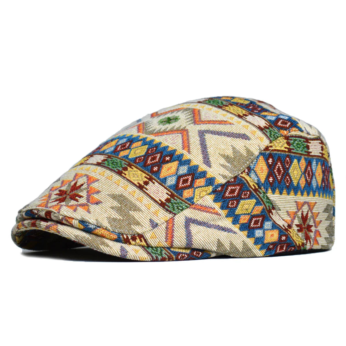 Juraj - Gorra Plana De Varios Paneles Con Estampado Geométrico
