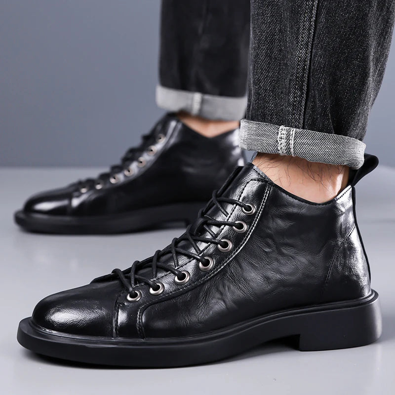 Ailton | Botines Con Cordones y Puntera Redonda