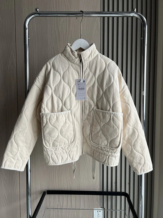 Pascale | Chaqueta Acolchada Con Cremallera Frontal Y Cuello Alto
