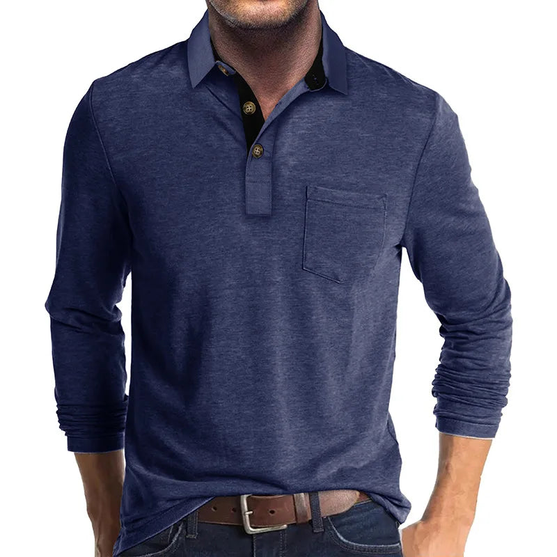 Wilfrido | Camisa Polo de Manga Larga Con Bolsillo