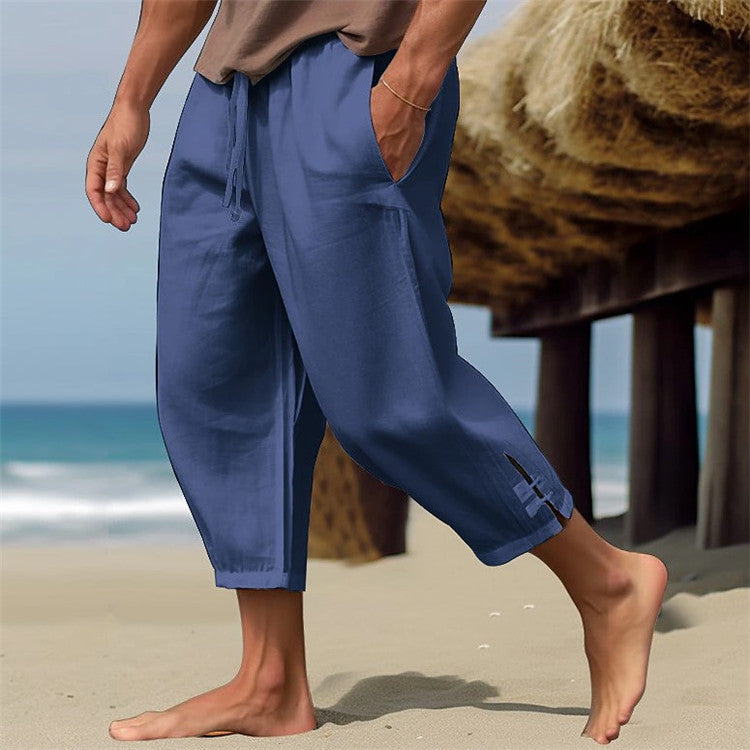 Erich | Pantalón Capri Hombre Lino Playa