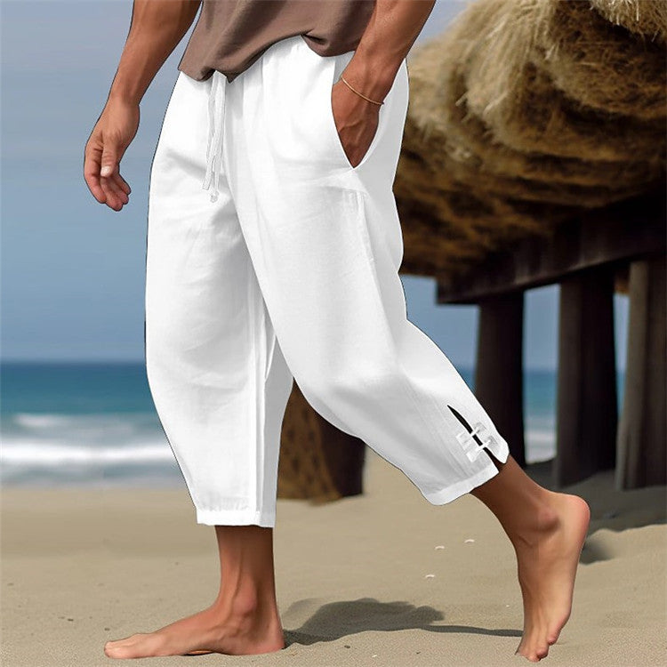 Erich | Pantalón Capri Hombre Lino Playa