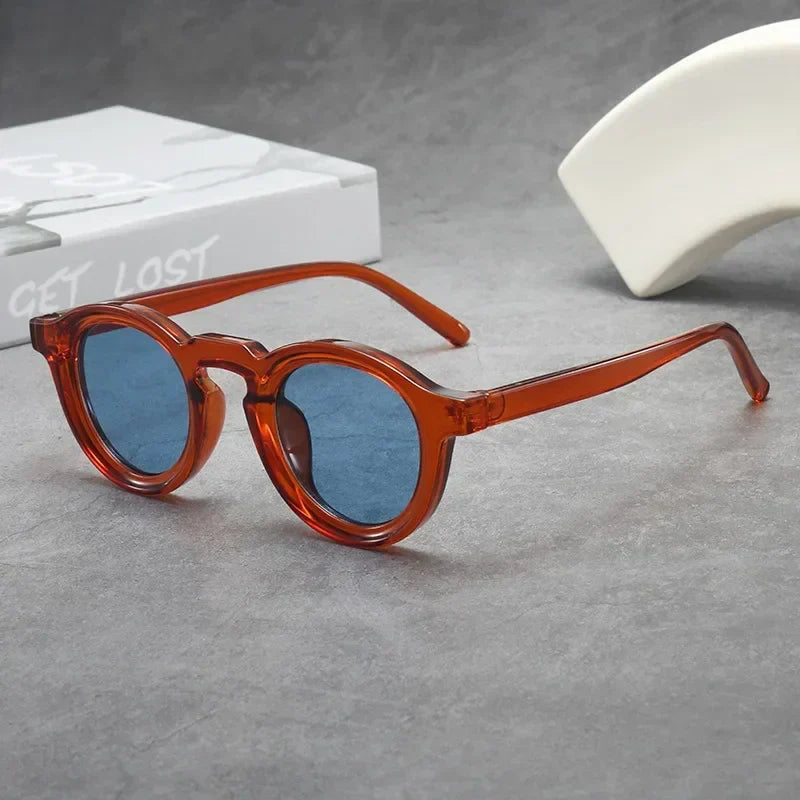 Spectralux - Gafas De Sol Redondas Montura Gruesa Carey