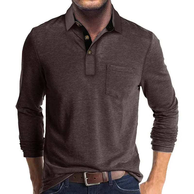 Wilfrido | Camisa Polo de Manga Larga Con Bolsillo