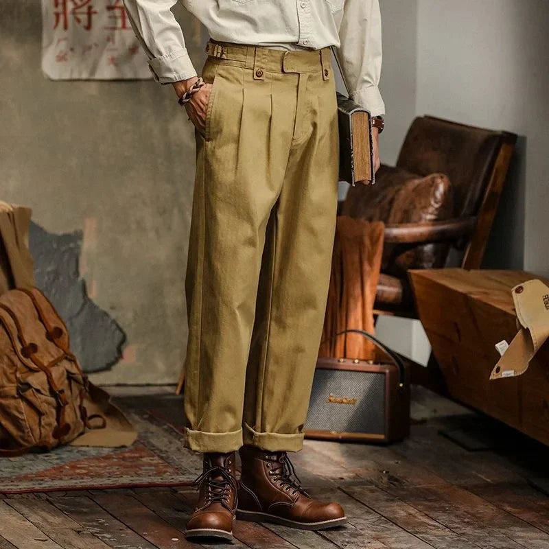 Inglis | Pantalón Recto Con Pinzas y Bolsillos