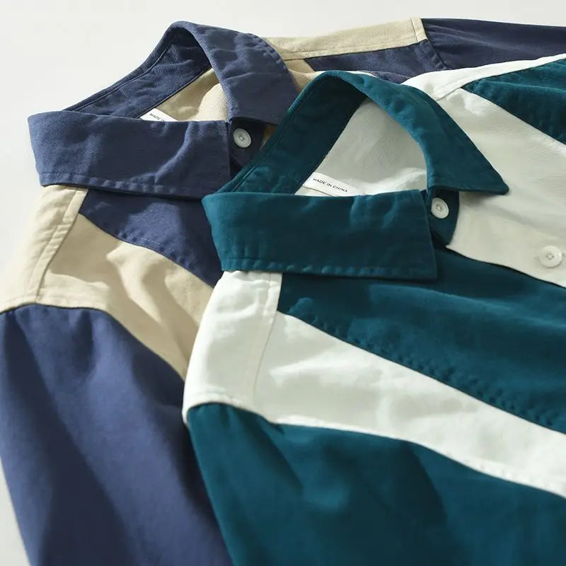 Biagio | Camisa Manga Corta Bloques Color Con Botones