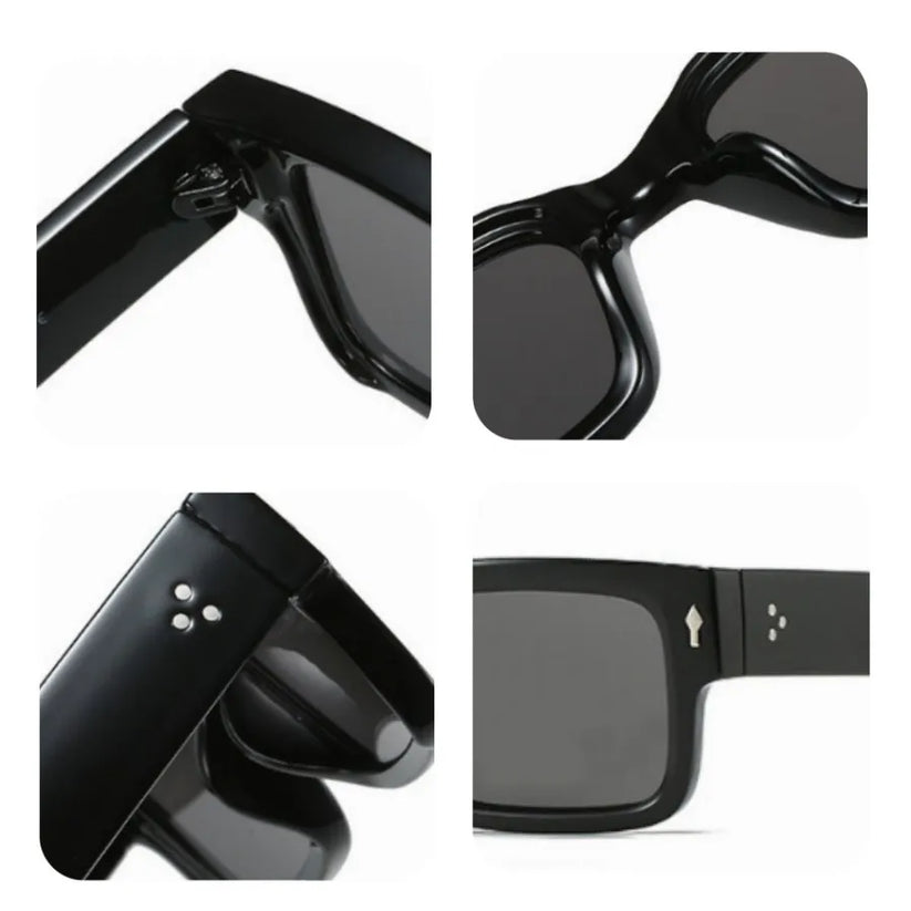 RetroLens - Gafas de sol unisex con Montura Cuadrada y Cristales Tintados en Verde