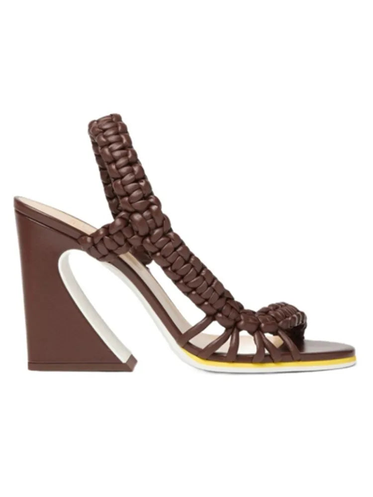 Selene | Sandalia de Tacón Trenzado en Varios Colores