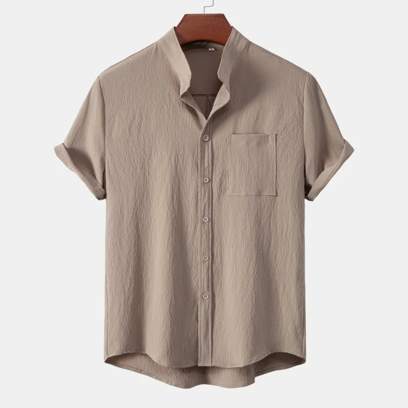 Madsen | Camisa Manga Corta Cuello Mao