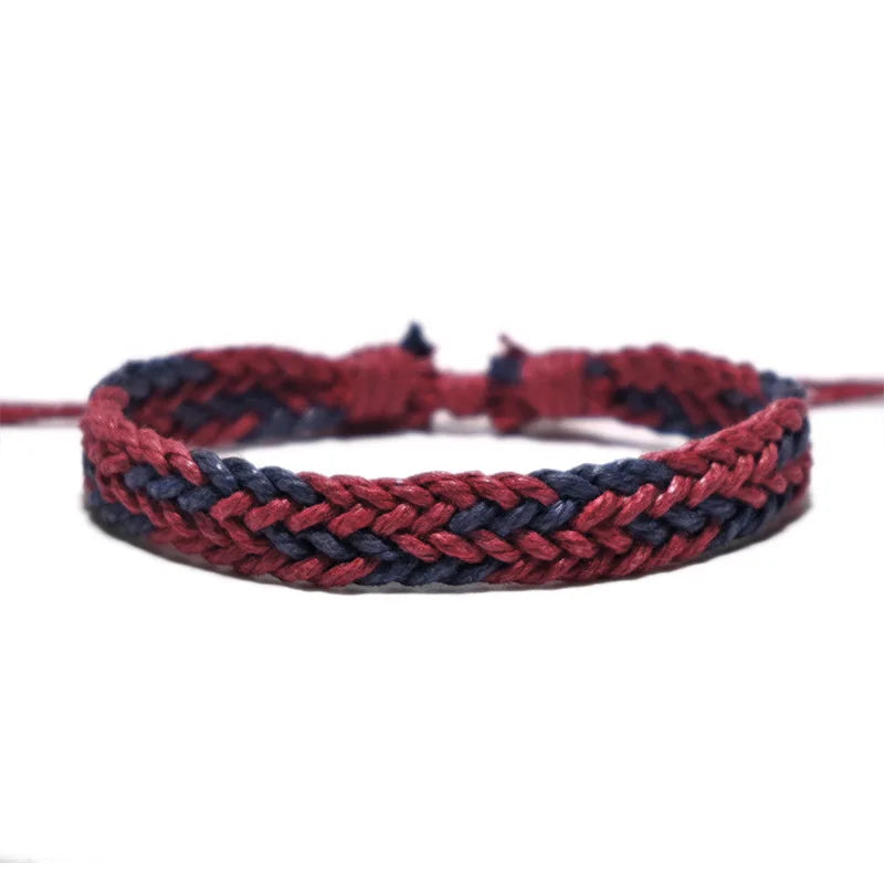 Gjergj - Pulsera Ajustable de Cuerda Trenzada Con Cierre de Nudo Deslizante
