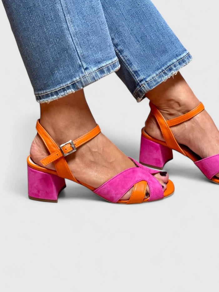 Lajana | Sandalias De Mujer Con Tiras Y Puntera Abierta en Bloques De Color
