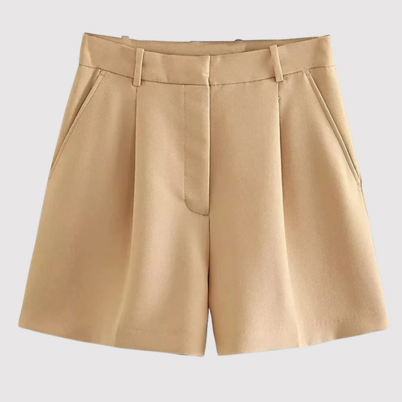 Najwa | Pantalones Cortos Entallados de Cintura Alta