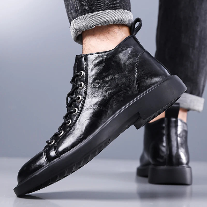 Ailton | Botines Con Cordones y Puntera Redonda