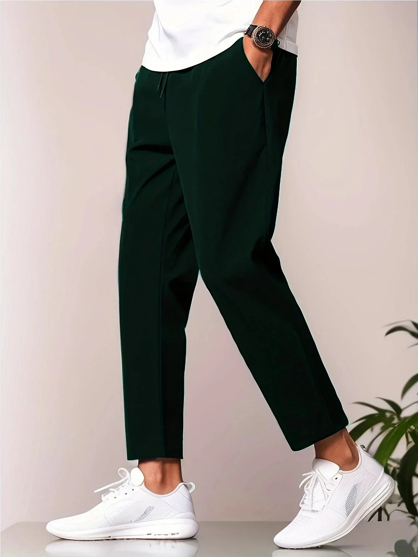 Michale - Pantalón Informal De Corte Cónico Con Bolsillos Laterales