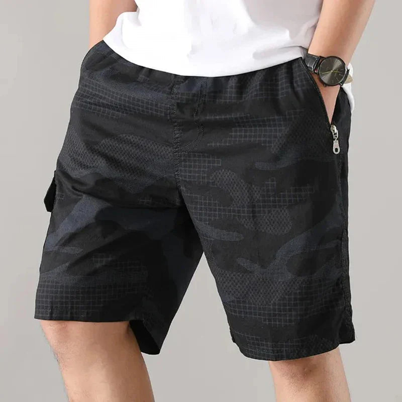 Jireh | Pantalones Cortos De Hombre Con Estampado De Camuflaje Hasta La Rodilla
